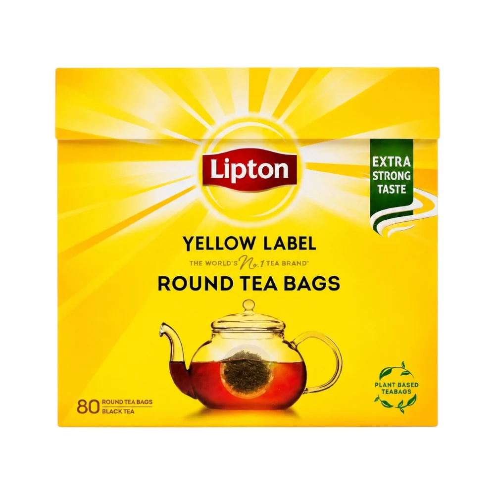LIPTON YELLOW LABLE ROUND TEA BAGS 80 200 GM