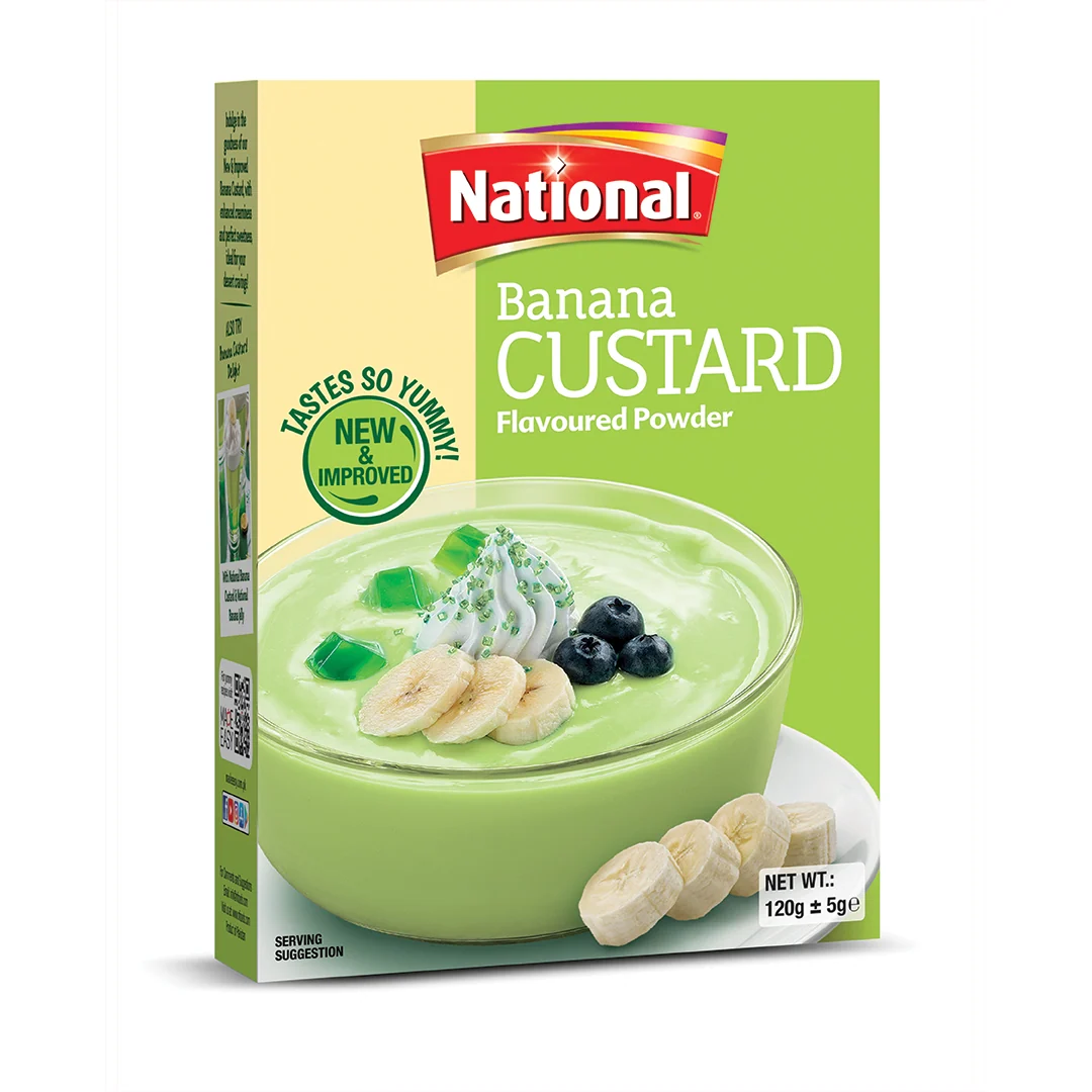 NATIONAL BANANA CUSTARD POWDER 120 GM