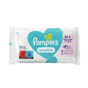 PAMPERS BABY WIPES SENSITIVE SOFT & GENTLE CLEAN 52PC