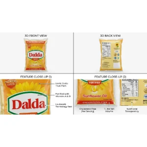 DALDA SUNFLOWER OIL POUCH 1 LTR